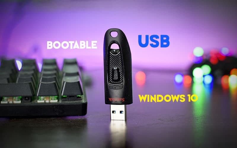 how to create windows 10 bootable usb without flash drive